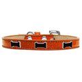 Mansbestfriend Black Bone Widget Dog CollarOrange Ice Cream Size 10 MA917466